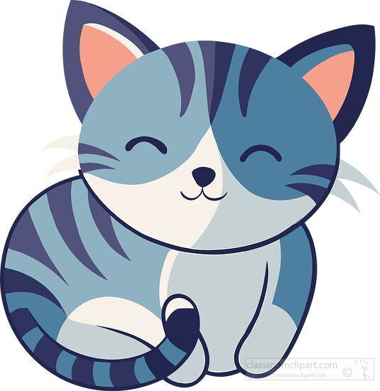 sleeping gray striped kitten with pink ears