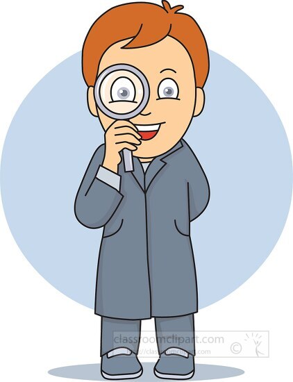 sleuth with magnifying glass