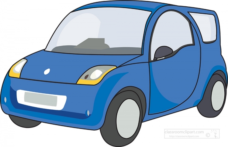 small blue compact automobile