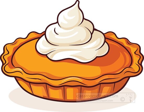 small individual pumpkin pie topped with whipped cream