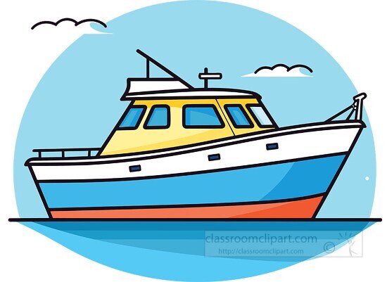 Boats and Ships Clipart-small leisure boat clip art