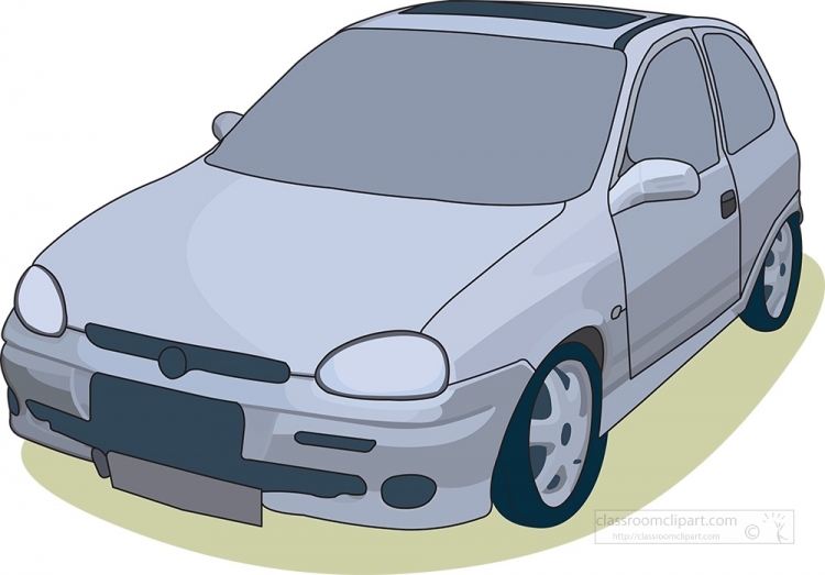 small two door automobile clipart