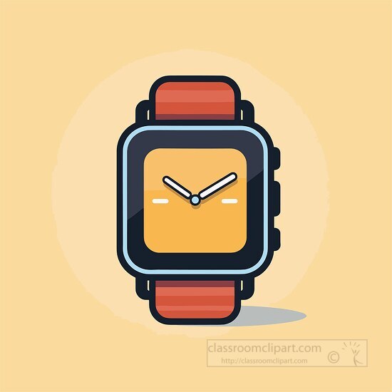 smartwatch icon style clip art