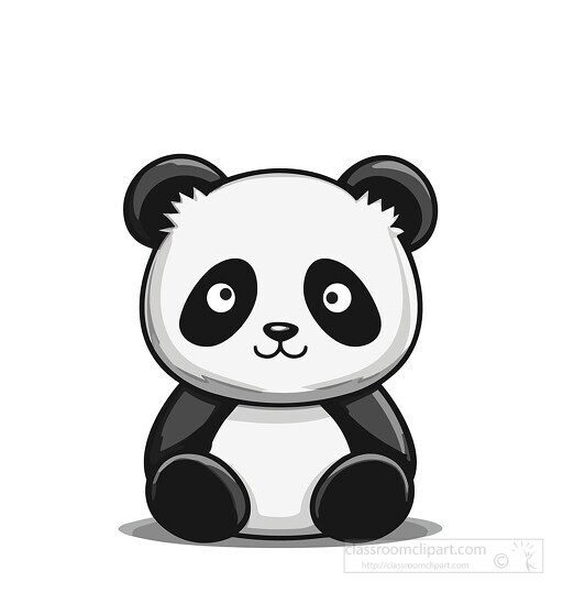smiling baby panda clip art