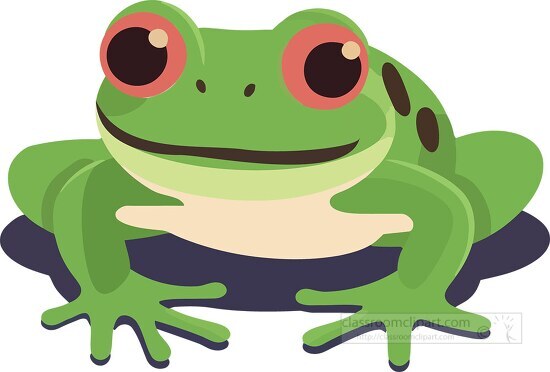 smiling cartoon frog with big eyes