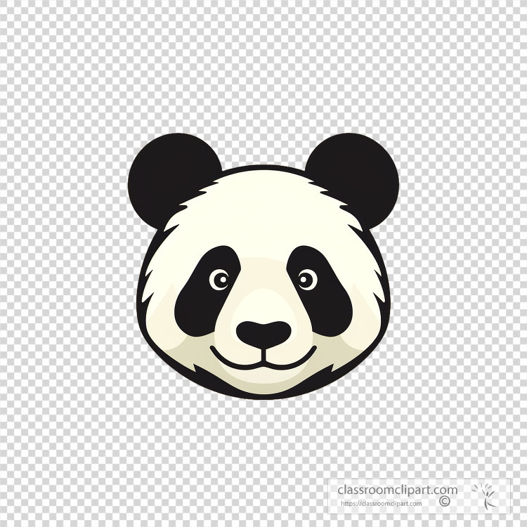 smiling panda face transparent
