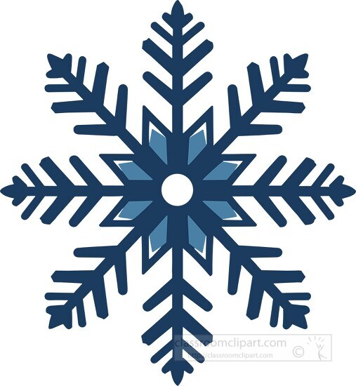 snowflake unique pattern and design of the ice crystal clip art