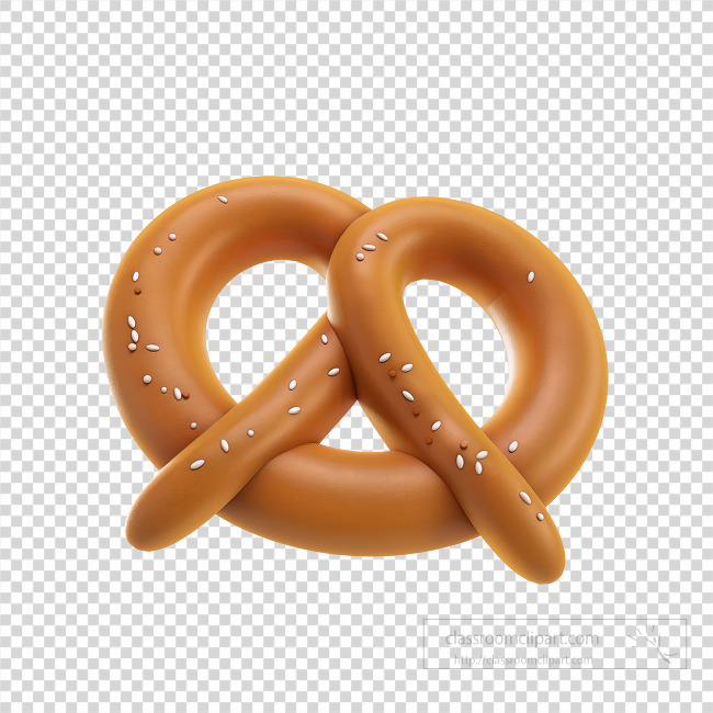 soft pretzel 3d clay 3d clay icon transparent png