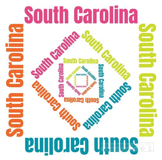 South Carolina text design logo
