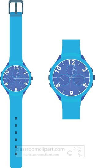 sports watch blue clipart