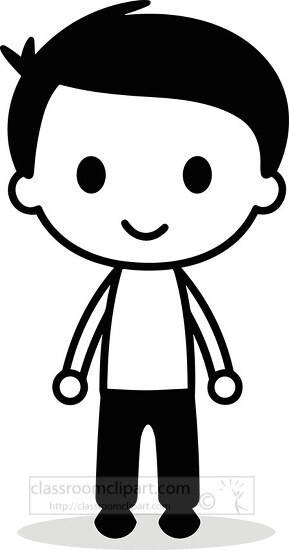 stick figure boy clipart