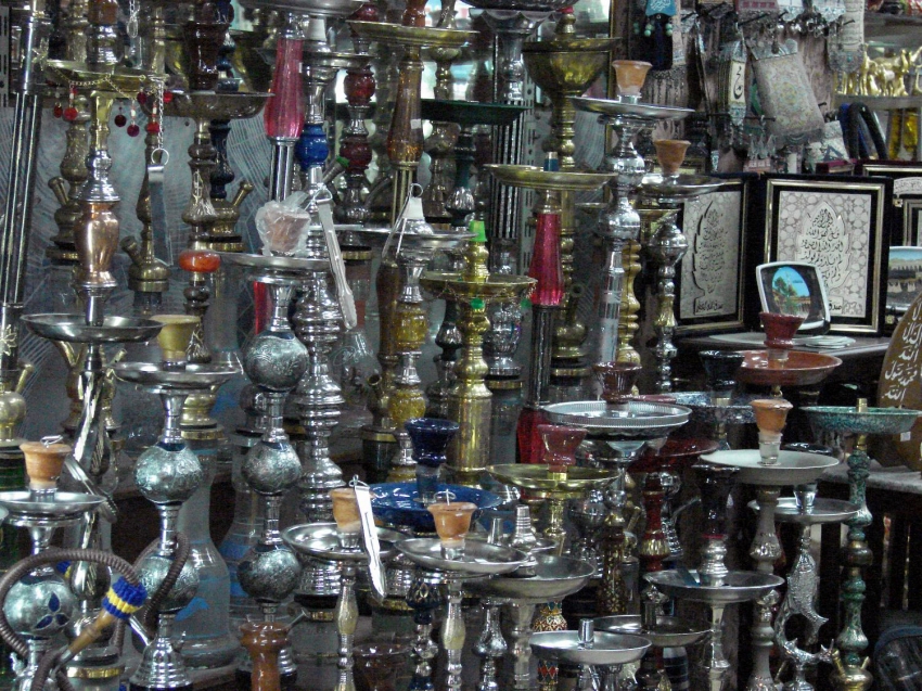 Middle East A hookah shop in Amman.