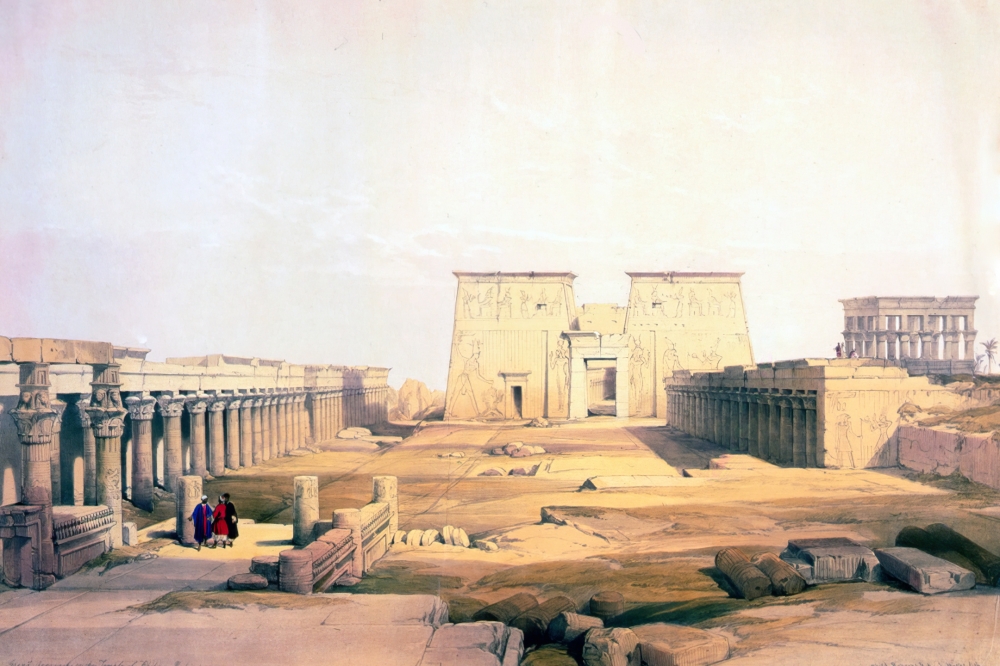 Approach to the Temple of Philae - Classroom Clip Art