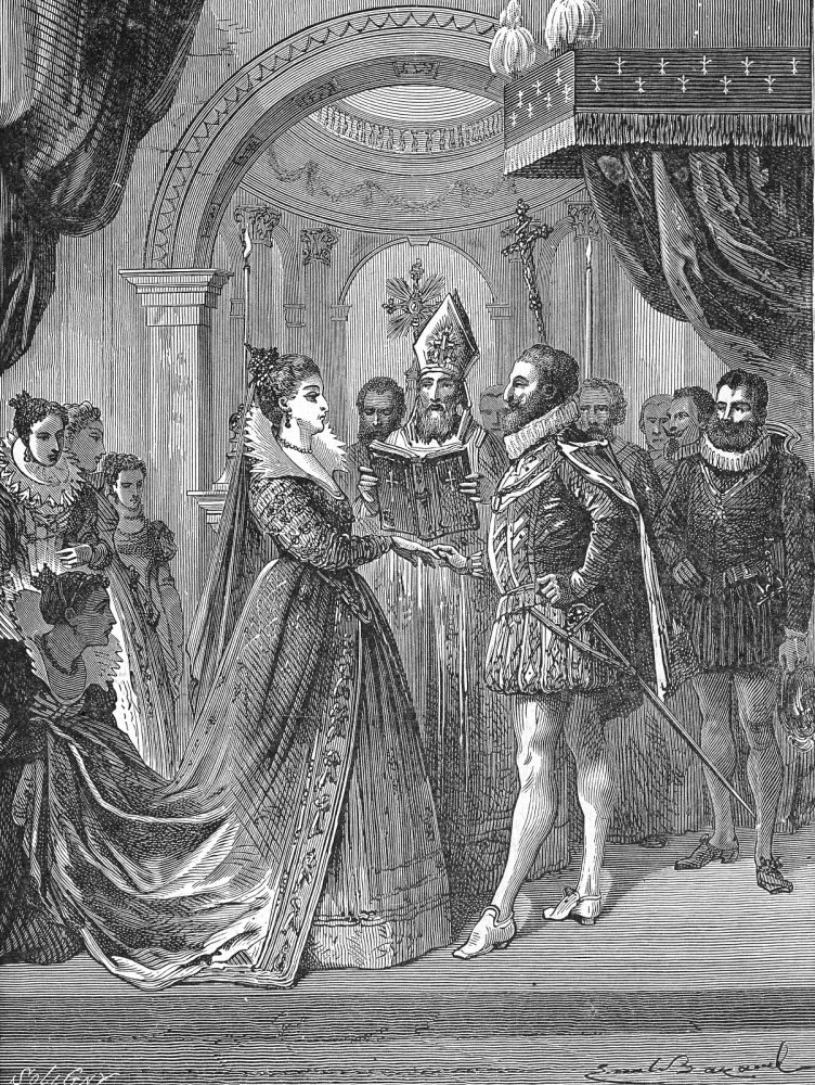 History Illustrations-Marriage of Henry IV and Maria de Medici