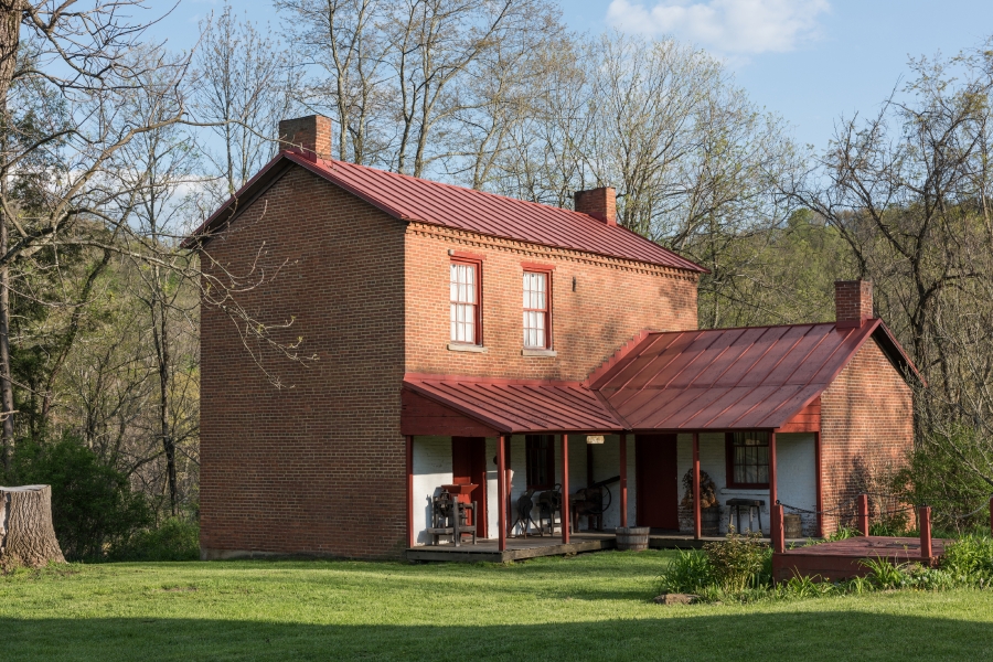 Prickett House at the reconstructed fort at Pricketts Fort State