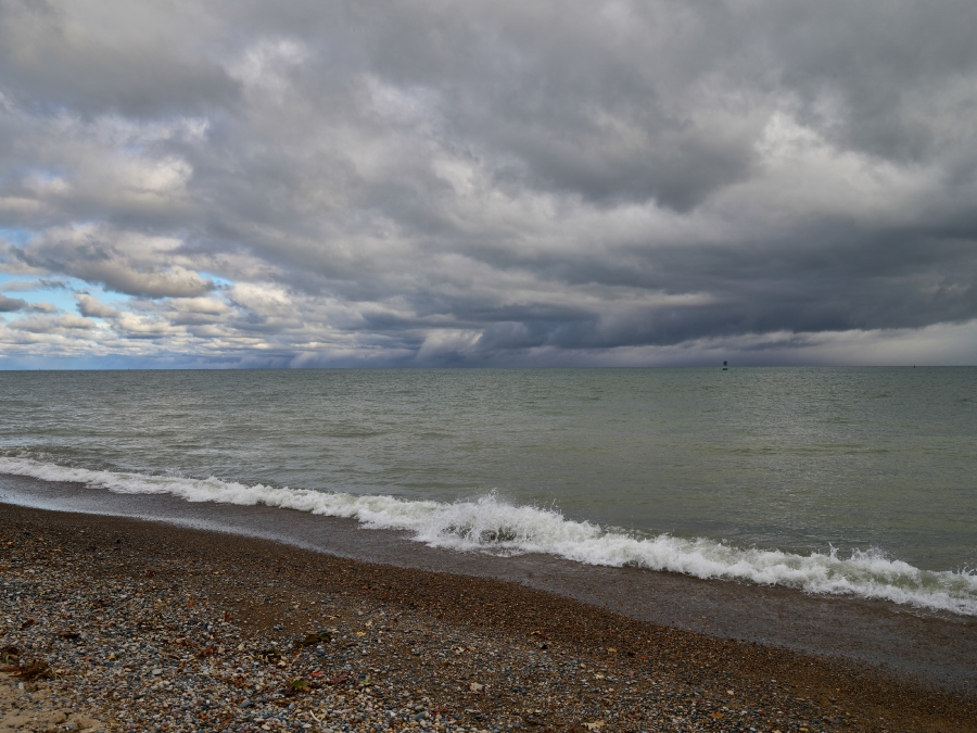 Scene on the often cold and blustery shore of Lake Huron Classroom