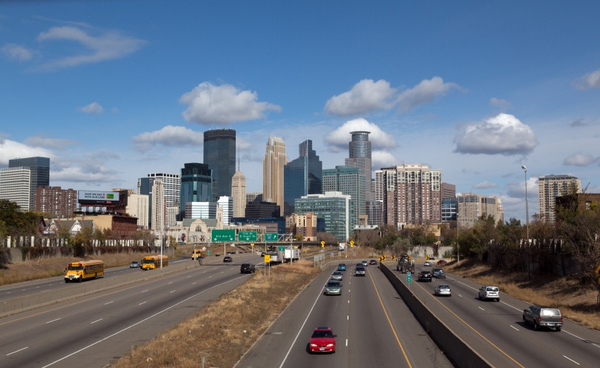 Skyline view of Minneapolis Minnesota - Classroom Clip Art