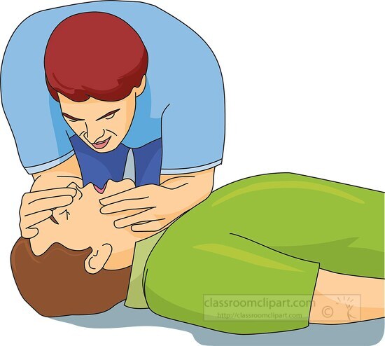 Free administer cpr first aid tilt head 02A copy - Classroom Clipart