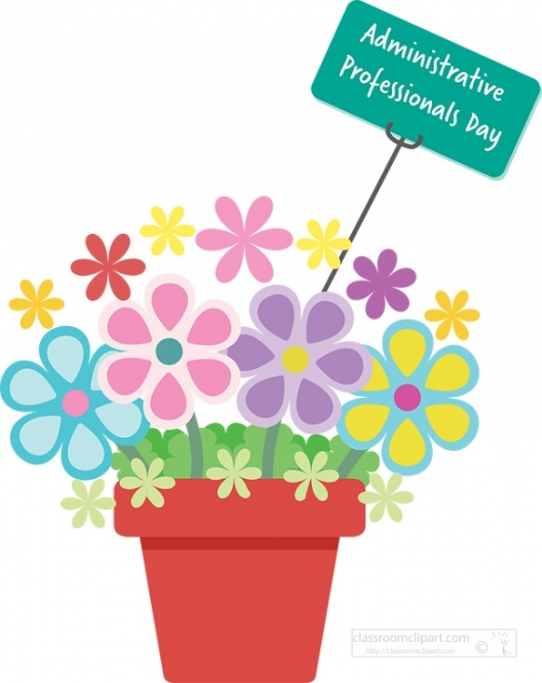 administrative professionals day potted flowers clipart Classroom