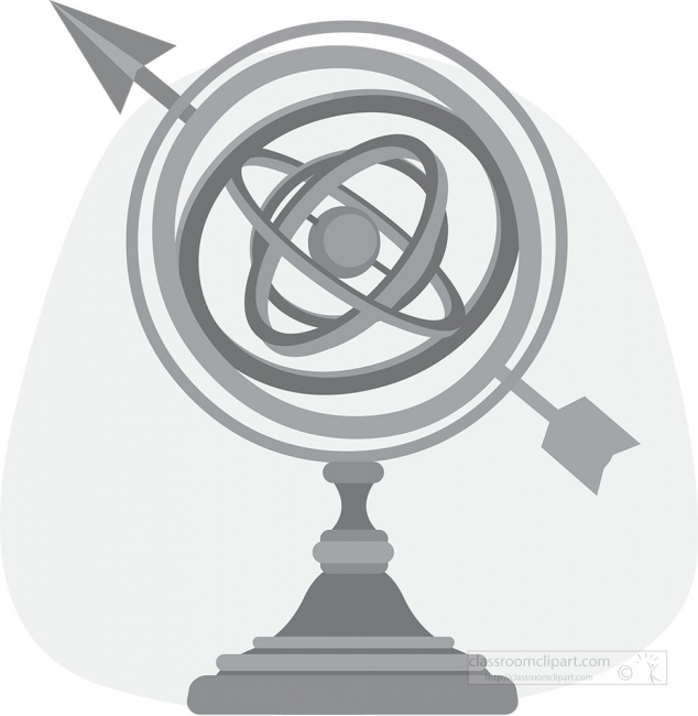 armillary sphere gray color clipart - Classroom Clipart