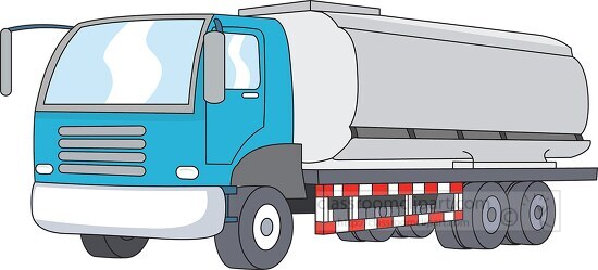 blue gray tanker truck clipart - Classroom Clip Art