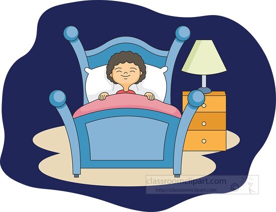 boy sleeping in bed clipart 2 - Classroom Clip Art