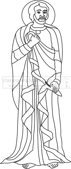 christian religion black outline clipart 18 - Classroom Clip Art