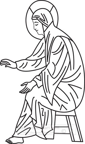 christian religion black outline clipart 25 - Classroom Clip Art