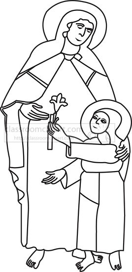 christian religion black outline clipart 14 - Classroom Clip Art