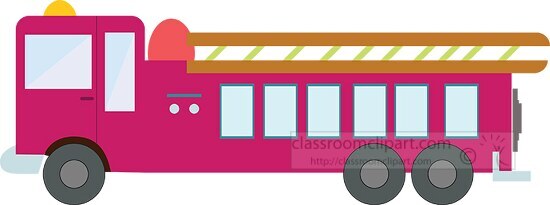 colorful kids firetruck clipart - Classroom Clip Art
