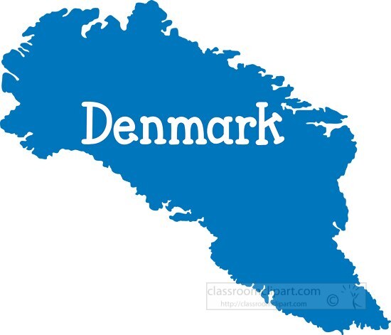 denmark color map - Classroom Clip Art