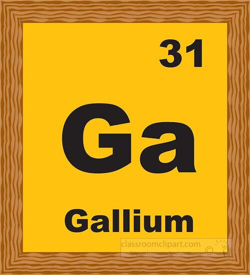 Chemistry Clipart - gallium periodic chart clipart