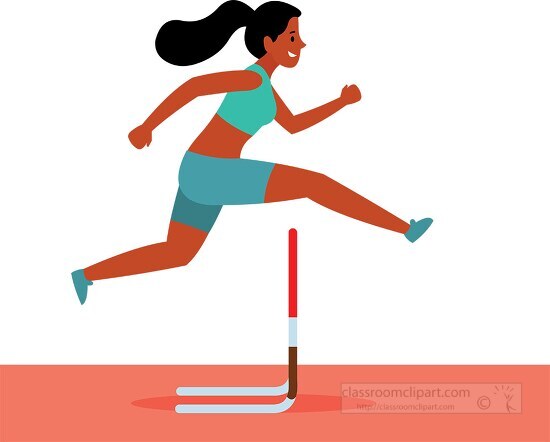 Track and Field Clipart-boy competing in a sprint race track and field