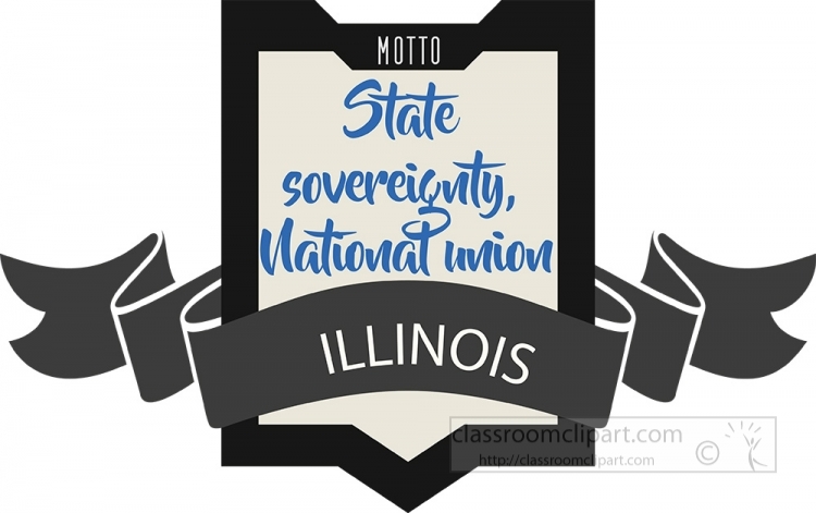 illinois state motto clipart image - Classroom Clip Art