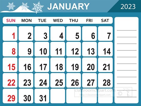 calendar-clipart-january-calendar-with-notepad-clipart