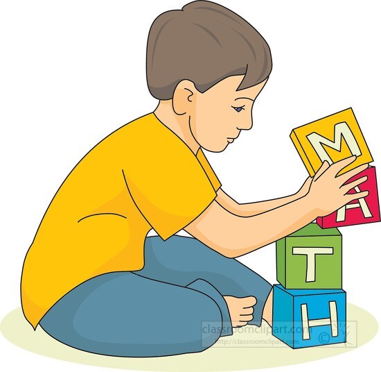 math blocks 06A Classroom Clip Art