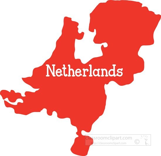 Netherlands Map Clipart Classroom Clip Art   Stock Vector Netherlands Map Clipart 49036 