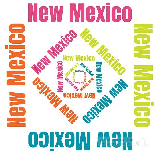 New Mexico text design logo Classroom Clip Art