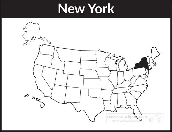 us map state new york square clipart image - Classroom Clip Art