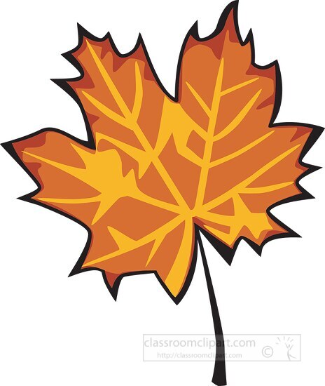 orange fall folliage leaf 102 - Classroom Clip Art