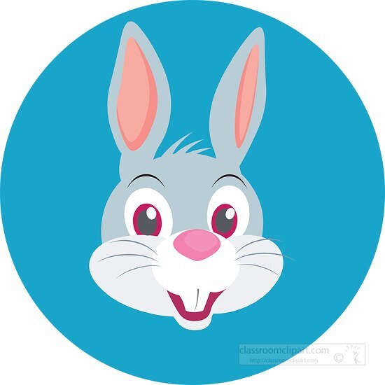 rabbit face icon - Classroom Clip Art