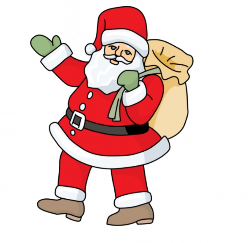 santa claus waving animation - Classroom Clip Art