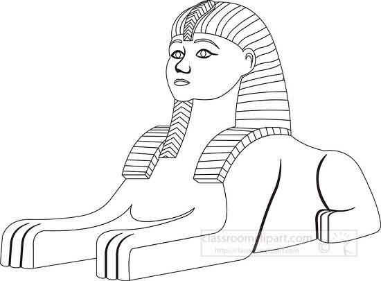 Free woman playing large harp ancient egypt black outline clipart