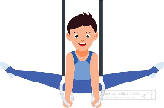 Gymnastics Clipart-still rings men gymnastics sports clipart