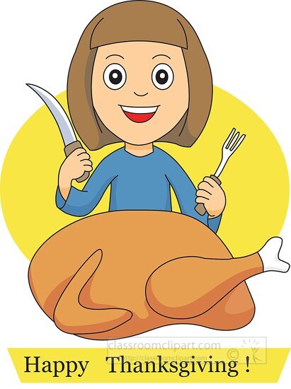 Thanksgiving Day Turkey Clipart - Classroom Clip Art