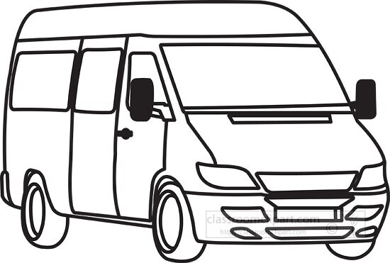 van vehicle black outline clipart 55 - Classroom Clip Art