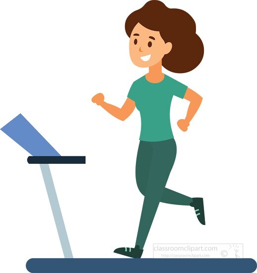 woman practices Physical Fitness while working out on treadmill 