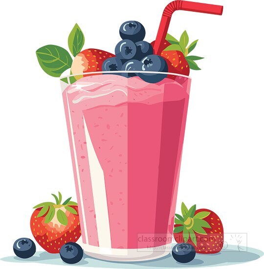 strawberry and blueberry smoothie