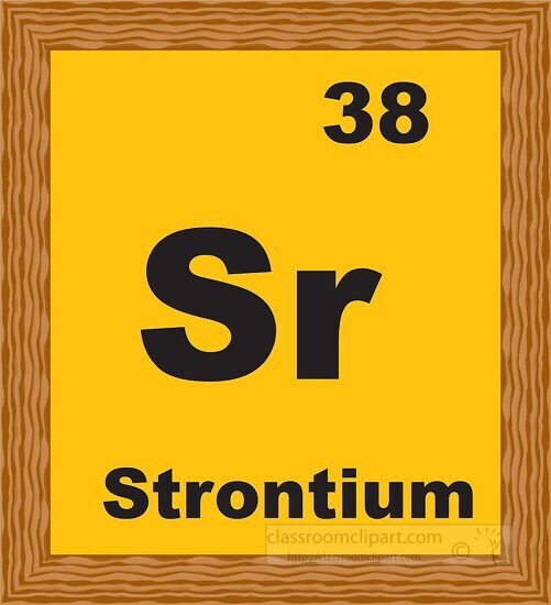 strontium periodic chart clipart