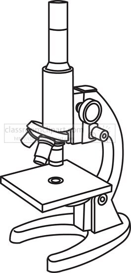 student compund microscope outline clipart
